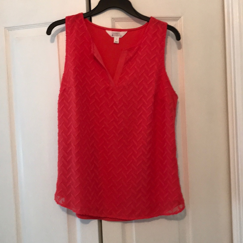 Coral sleeveless top